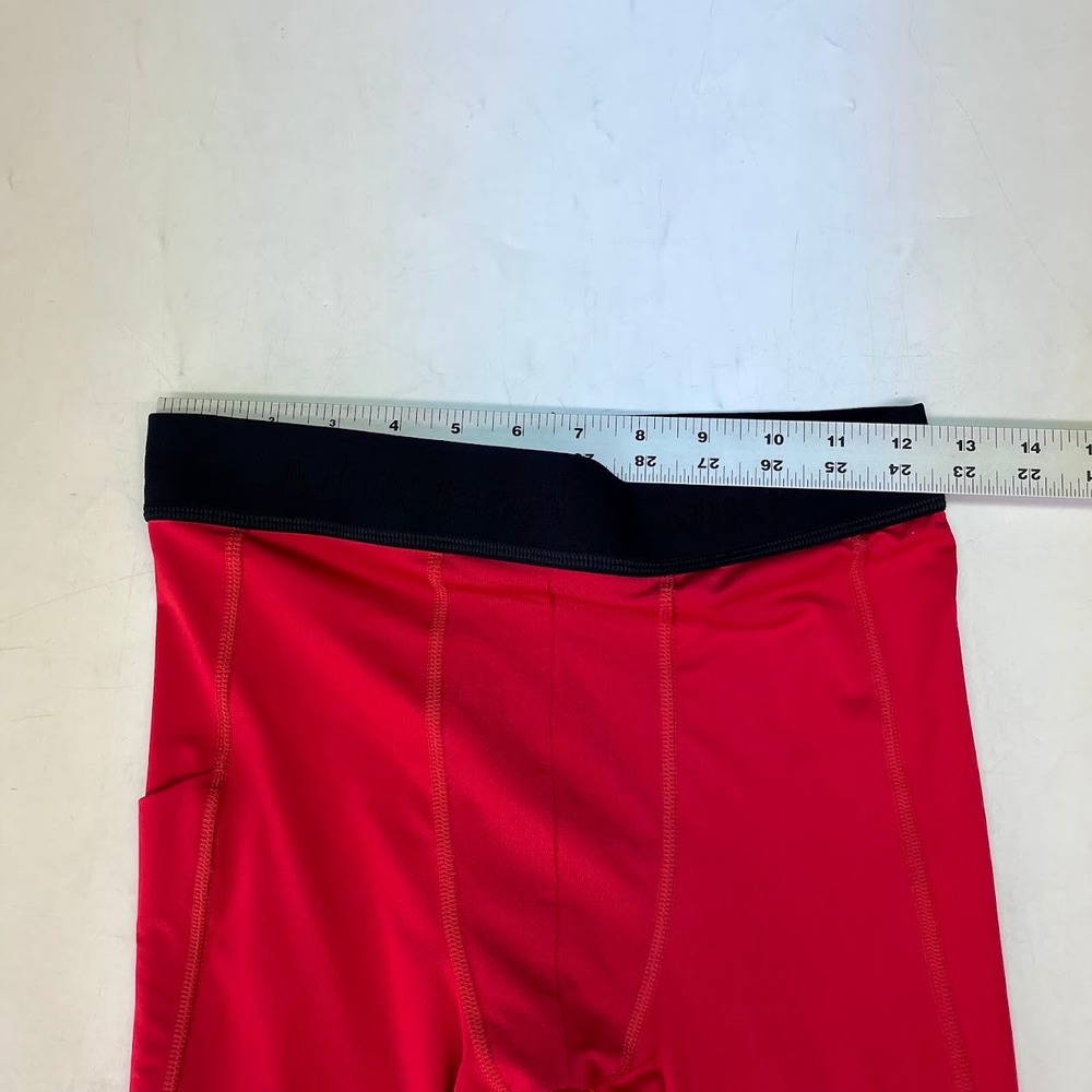 Nike Pro Dri-FIT Kids Red Compression Leggings Tight Fit Large Pockets 445591 - Picture 11 of 14